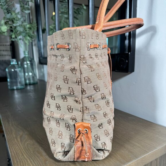 Dooney & Bourke Signature Monogram Tote Bag – Canvas & Leather - Picture 7 of 13